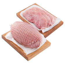 Magere hamlappen of hamrollade